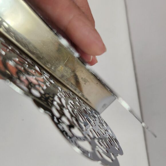 VTG 1971 Irvinware Made In USA Silver/Chrome  MCM  Napkin Holder Lace #11550 - Picture 7 of 11